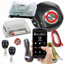 Red Led Billet Push Button Engine Start Stop W Keyless Entry Remote Start Kit