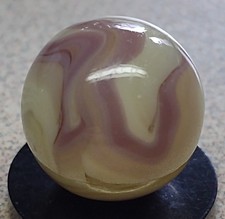 West Virginia Swirl Marble-Alley Agate Lt Purple on Beige Clear base-.61 NM