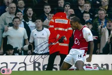 THIERRY HENRY SIGNED ARSENAL SPURS GOAL 12X8 PHOTO (ACG CERT AG18181)