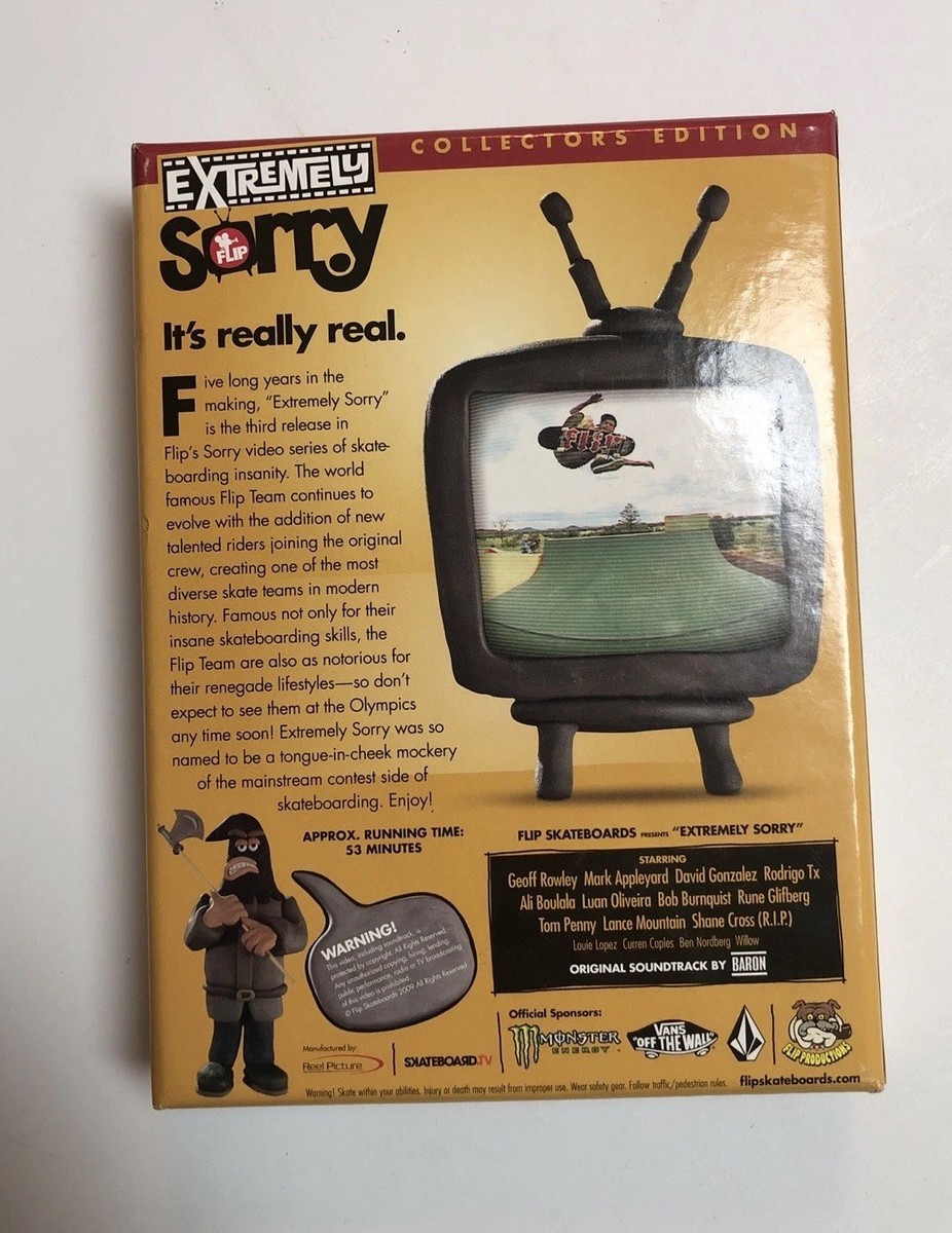 EXTREMELY Sorry、その他スケートボードDVD Flip Extremely Sorry Collector's Edition Skateboarding DVD 2009