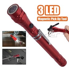 Flexible Flexi Torch Extendable 3 LED Magnetic Pick Up Tool Light Flashlight