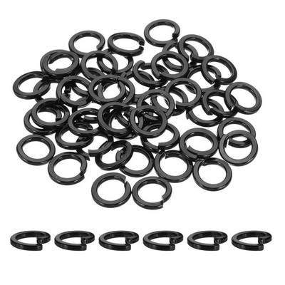 50Pcs, Spring Lock Washer M8 304 Stainless Steel Zinc Plated Black