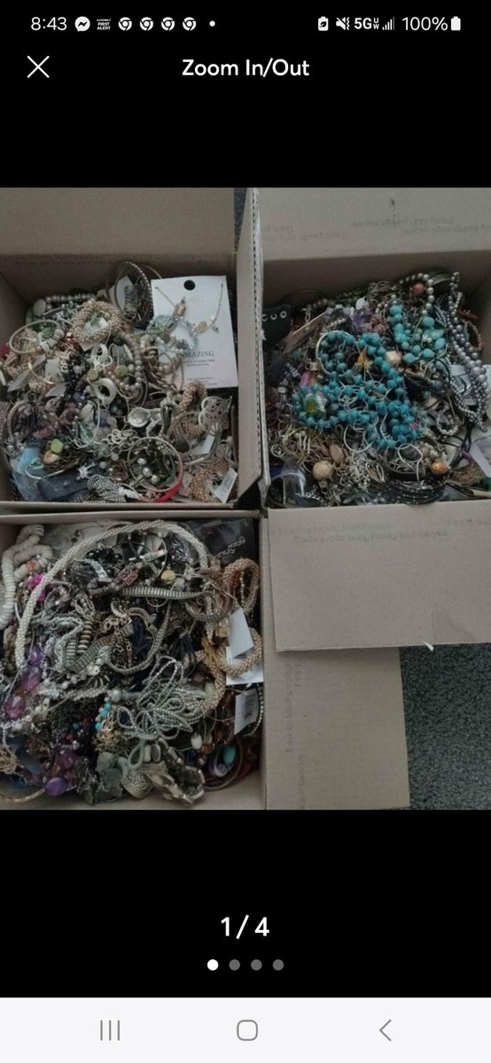 3 Pounds Jewelry Costume Vintage Mix LBS  necklaces bracelets pins rings etc lbs View 4