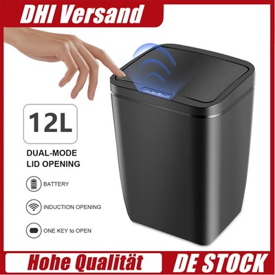 12 Liter Automatik Mülleimer mit Smart Sensor Küche Abfall l Mülleimer Küche DHL
