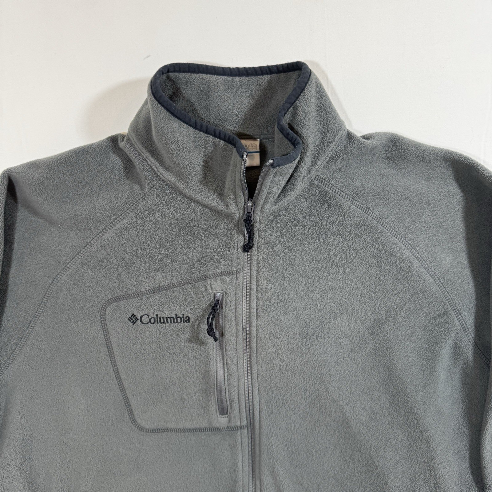 Columbia Men Full Zip Basic Jacket Solid Polyeste… - image 2