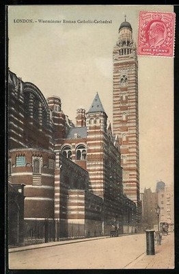 London, Westminster Roman Catholic-Cathedral, Ansichtskarte 1910 