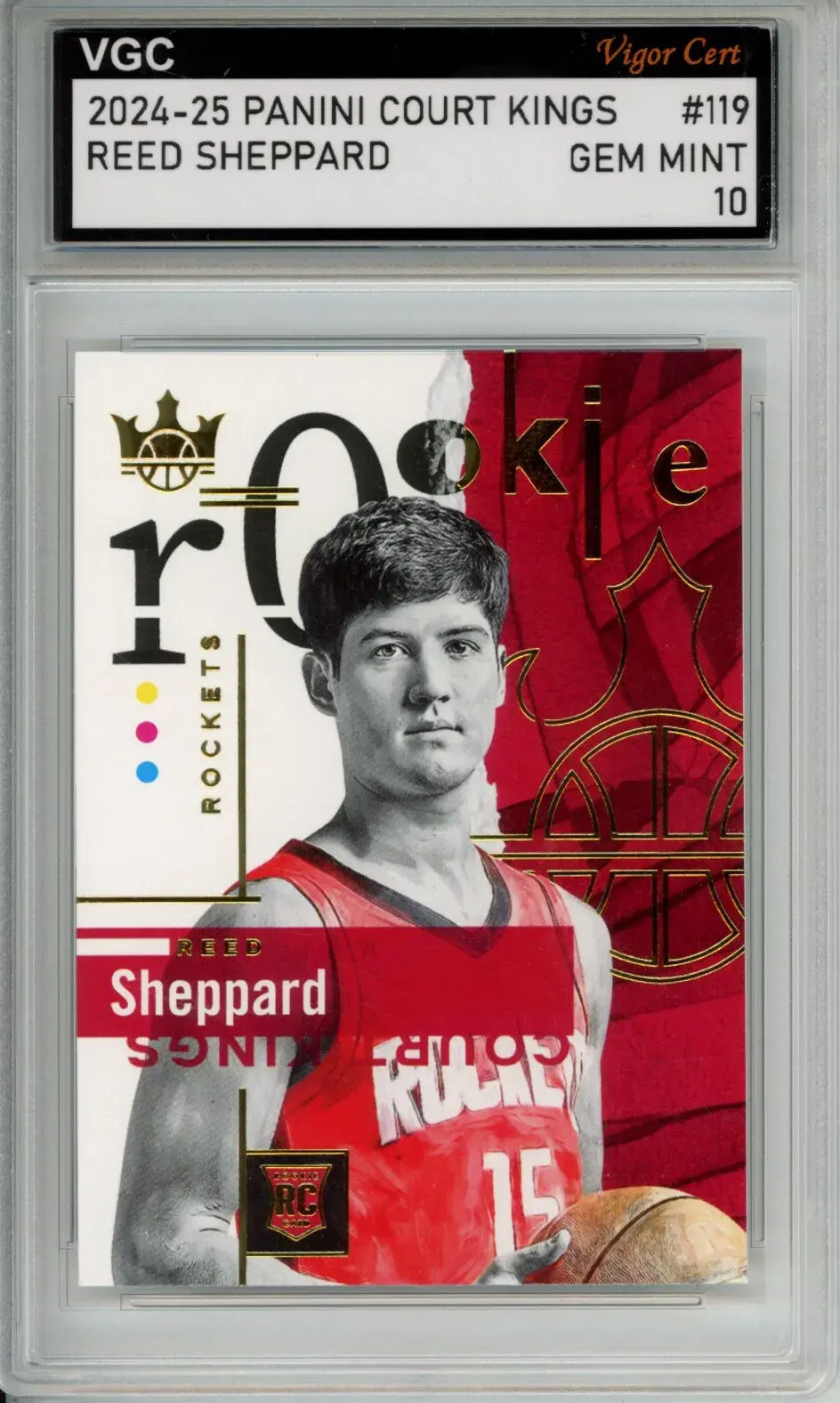 2024-25 PANINI COURT KINGS #119 REED SHEPPARD RC VGC GEM MINT 10 J83 -IJ49