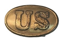 Civil War Reproduction Army Us Brass-lead Belt Buckle Replica