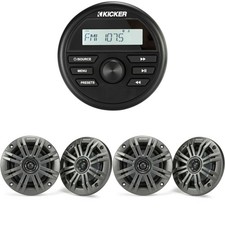 Kicker KMC2 Gauge Mount Marine Grade Receiver   2 Pairs  45KM44 4" Marine ...