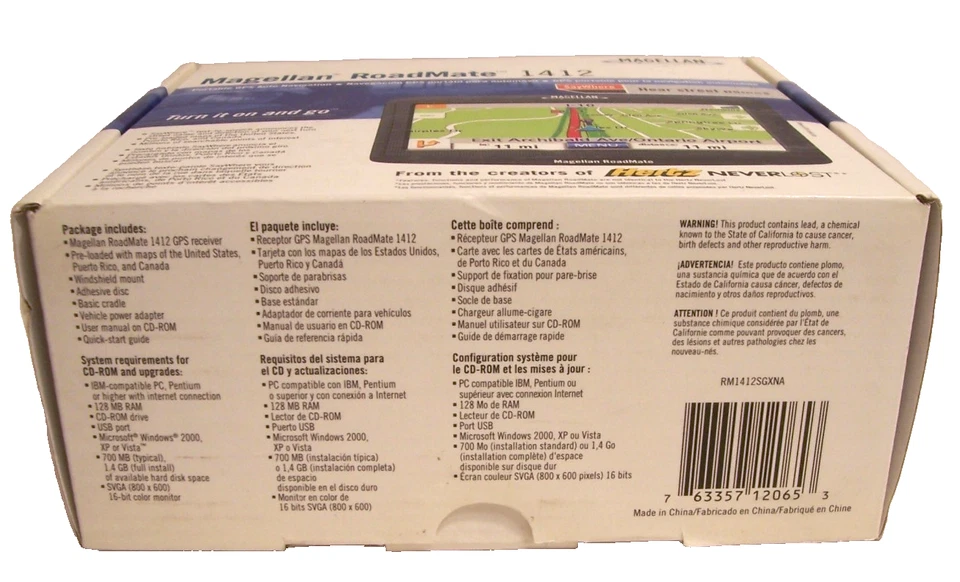 Magellan RoadMate 1412 Car GPS Receiver Brand New Factory Sealed  - Image 3 of 3