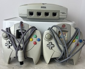 SEGA Dreamcast Console w/ 2 Controllers Only, Read Description