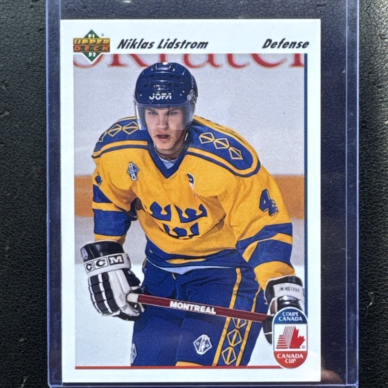 Niklas Lidstrom Upper deck 1991 1992 card 26 mint condition 