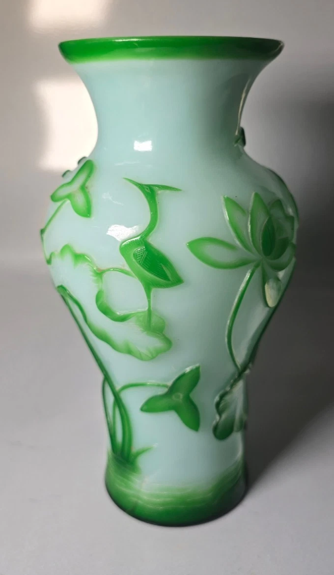 玻璃白色中国古董花瓶| eBay