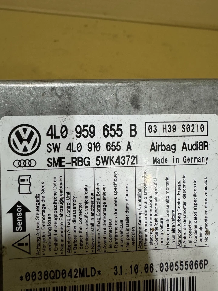 AUDI Q7 4L SRS 2007-2015 MÓDULO DE CONTROL INFORMÁTICO SENSOR 4L0959655B OEM Foto 4 de 4