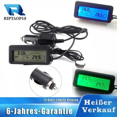 Digital LCD-Auto-Thermometer Für Innen & Außentemperatur 12 V 1,5 M Sensorkabel