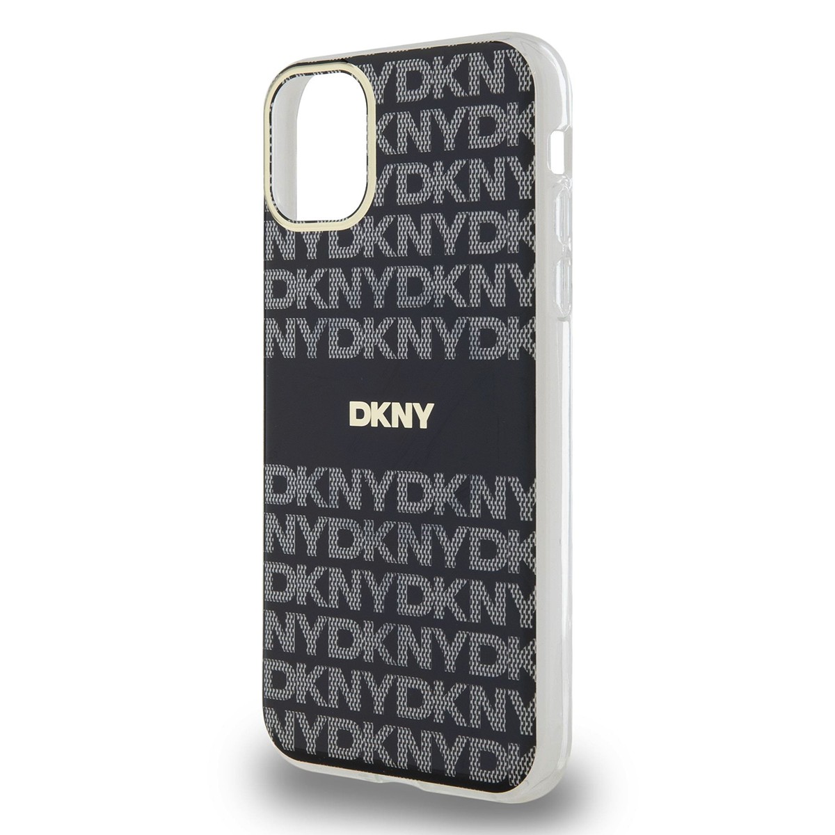 Coque iPhone 11 Repeat Pattern Tonal Stripe noire en silicone antichoc