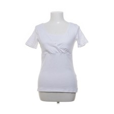 H&M, Still-Top, Größe: S, Weiß, Baumwolle/Elasthan, Einfarbig, Damen #Wsd