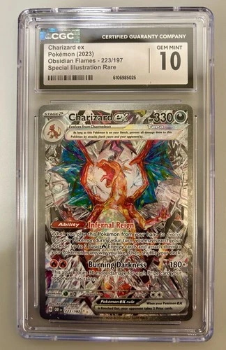Pokémon Charizard ex 223/197 Obsidian Flames Special Illustration Rare CGC 10
