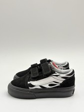 Vans Toddler Old Skool V Size 5T Black/White Flame VN000D37YUS