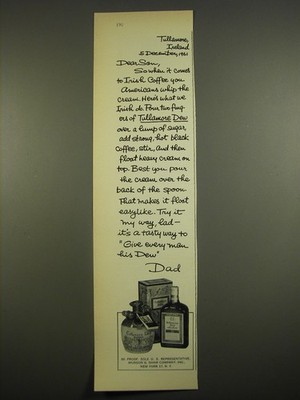 1961 Tullamore Dew Whiskey Ad - Dear Son, So when it comes to Irish Coffee