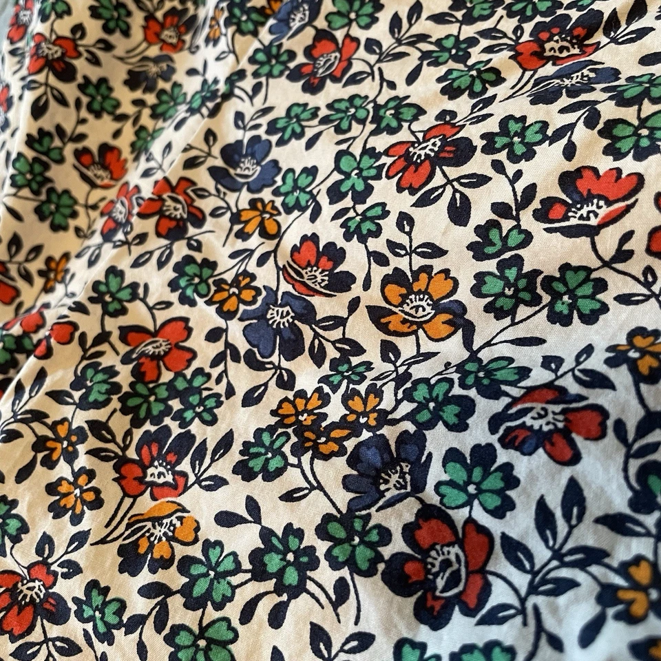 J. Crew 女式花卉短裤 00 腰带打褶高腰学院风度假村休闲 — 第 3/4 张图片