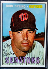 1967 Topps Baseball John Orsino #207 Washington Senators NMT