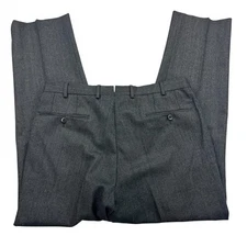 Ermenegildo Zegna Pants Mens 34 x 30 EU 50R Gray Wool Dress Trousers Regular
