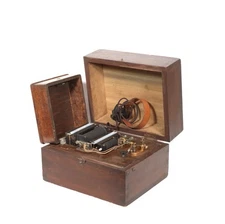 c. 1915 Western Electric Antique Field Telegraph Set * Key On Board * Works