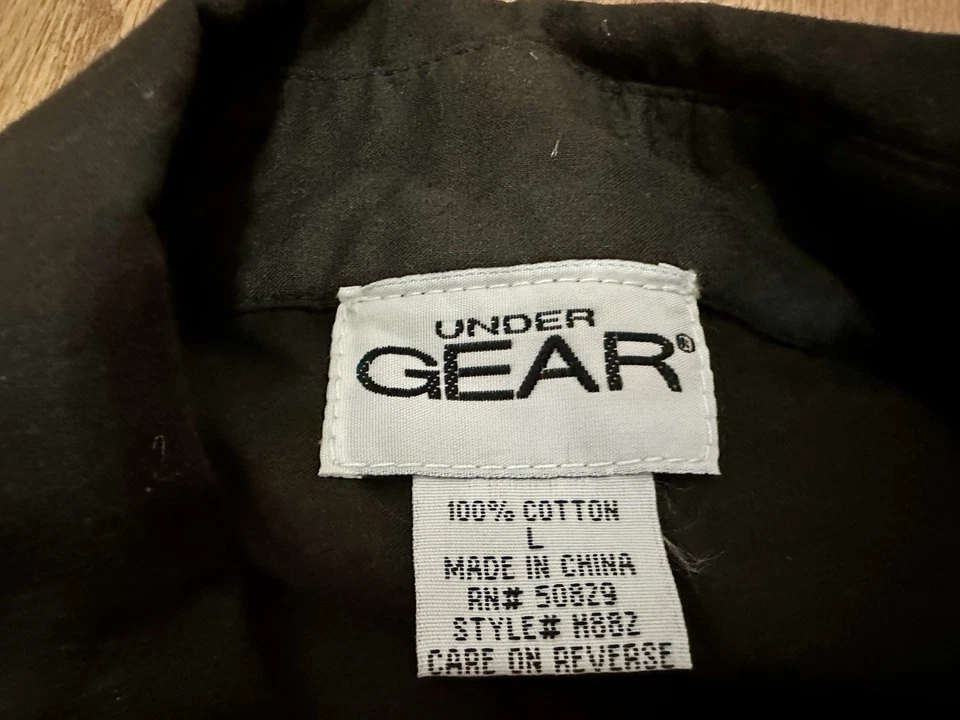 Catálogo UNDERGEAR Raro Vintage Utilitario Hombre Chaleco Jersey L Negro Resistente c2010 Foto 2 de 4