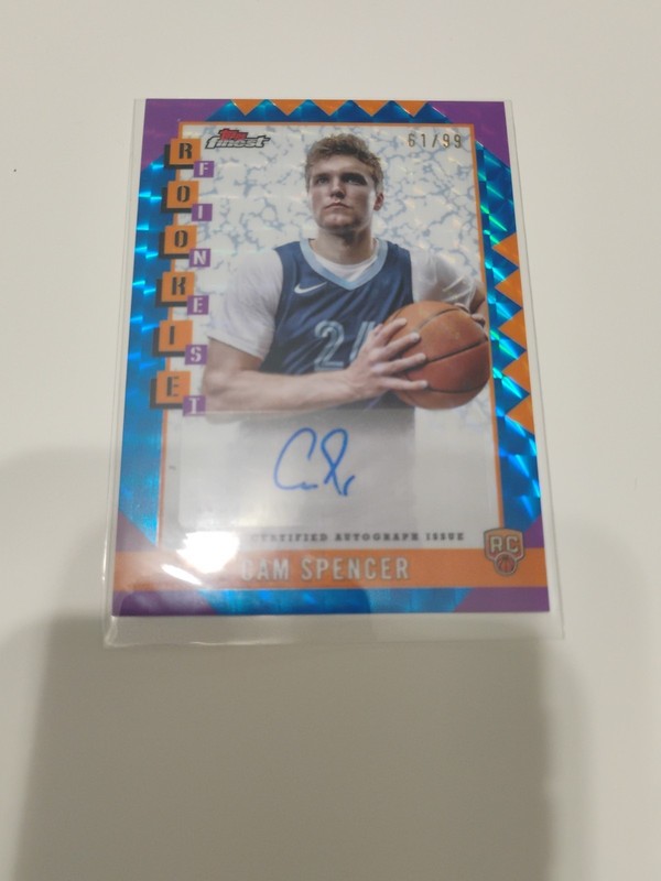2024-25 Finest Cam Spencer #RFA-CS Blue Geometric Rookie Auto /99