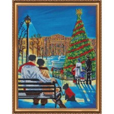 Bead Embroidery Kit Christmas Bead stitching Needlepoint DIY Abris Art