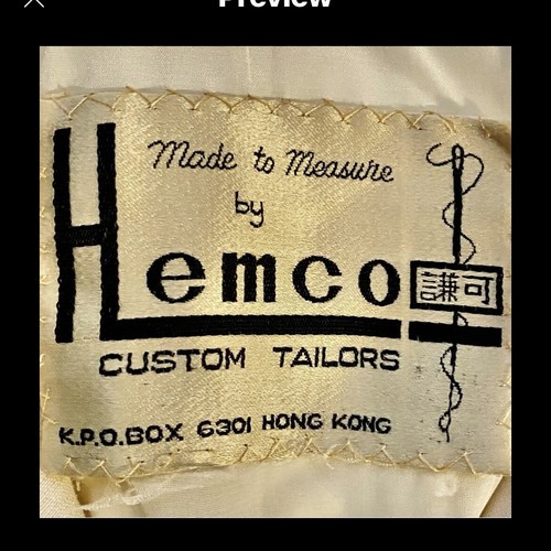 Hemco Custom Tailors Hong Kong Vintage 1960’s Raw Silk Jacket Quiet Luxury - Picture 4 of 8