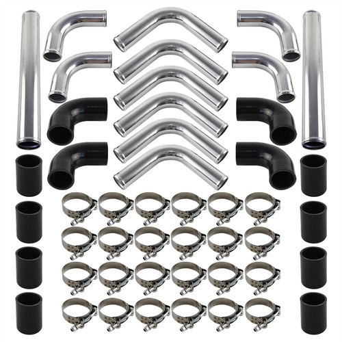 2'' 51mm Universal 12PCS Turbo Ladeluftkühler Rohrleitungen+ Silikonschlauch - Bild 9 von 11
