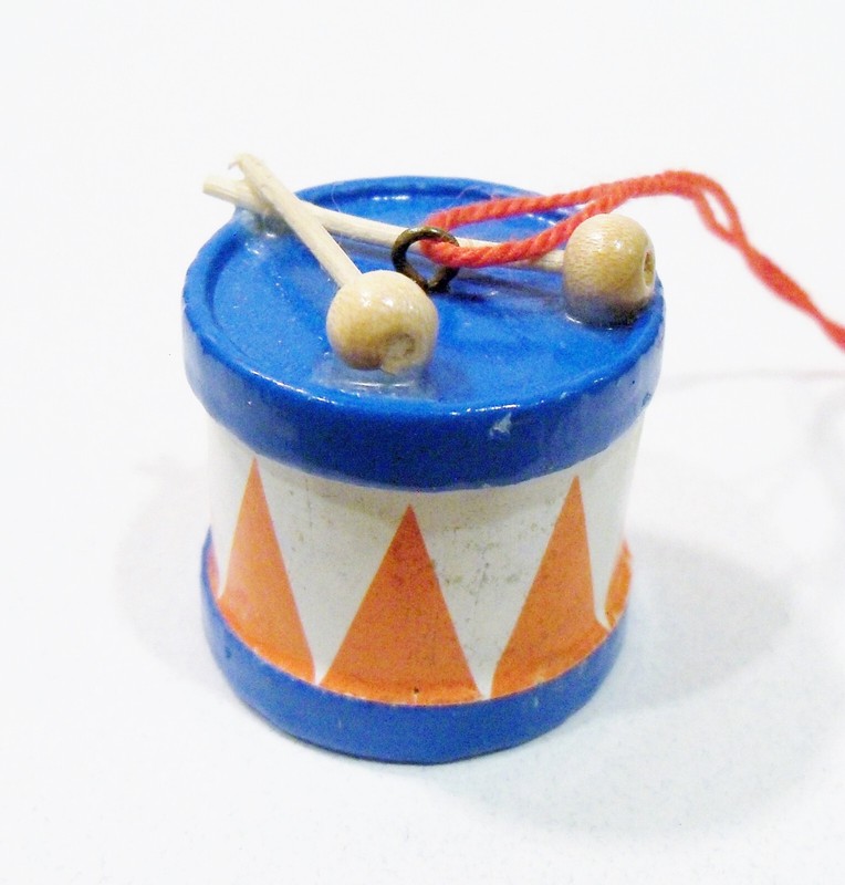 Erzgebirge Germany Drum Sticks Wooden Wood Ulbricht Vintage 1980's Ornament