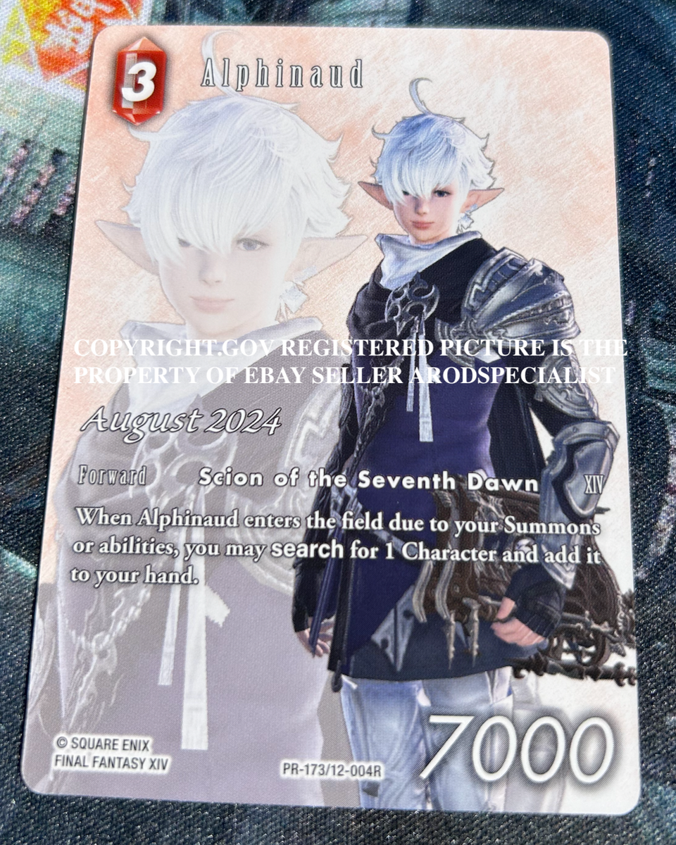 FINAL FANTASY TCG FULL ART NON-FOIL PROMO AUGUST ALPHINAUD PR-173
