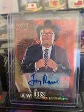 2021 UPPER DECK AEW WRESTLING FIRST EDITION JIM ROSS PYRO PARALLEL AUTO 2/5 SP