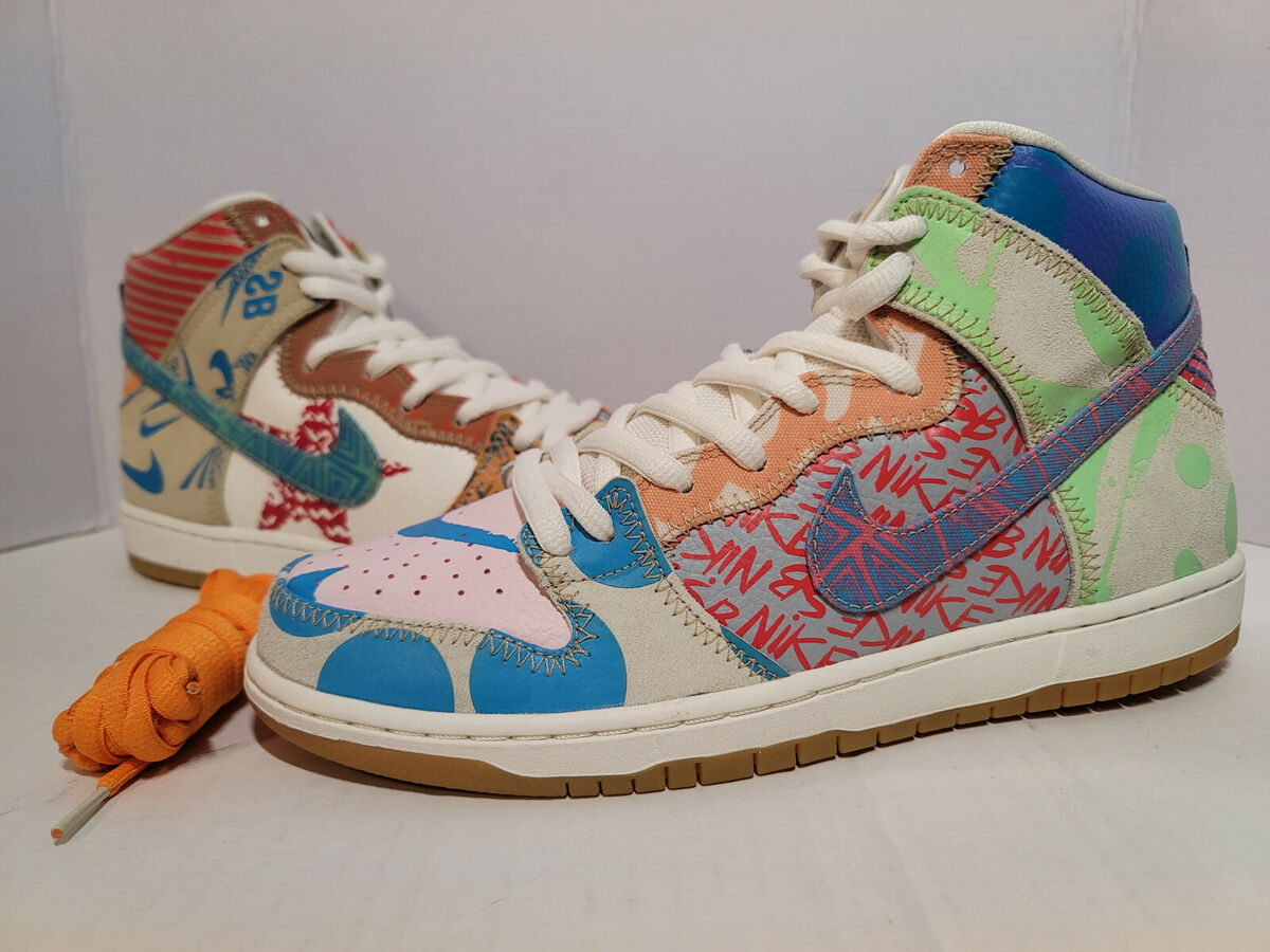 Nike SB Zoom Dunk High Thomas Campbell 'WHAT THE' (918321 Nike SB Zoom Dunk High Thomas Campbell 'WHAT THE' (918321