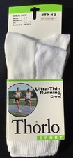 Vintage Thorlo Sport Ultra Thin Running Crew Socks Shoe Men 6-8 Women 7-9 New