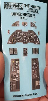 Kits-World 3D1321046 1:32 vollfarbige 3D-Aufkleber - Hawker Hunter F.6 Cockpit Inst