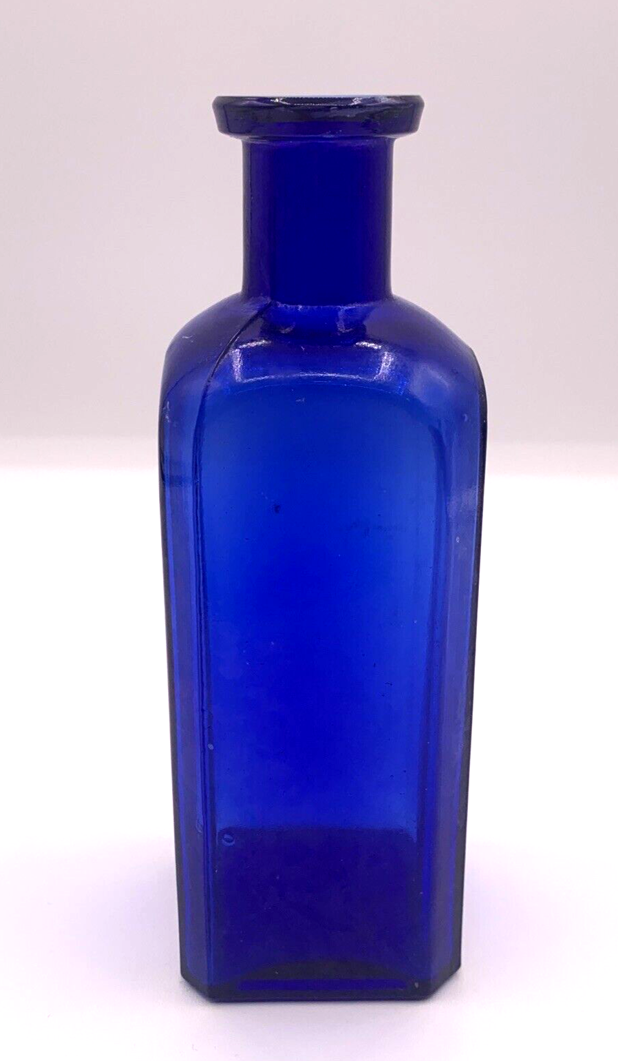 Antique Medicine Bottle Melvin & Badger Apothecaries Boston Cobalt 5 3/