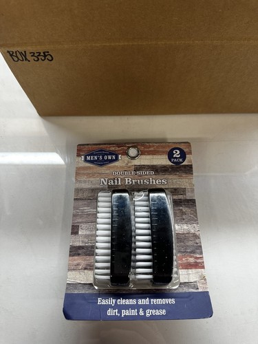 MENS OWN Double Sided Nail Brushes 2 Count 1 EA