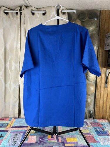 May-Hill Uniforms Men’s Scrub Top Size XL Blue Medical Nurse - Picture 4 of 6