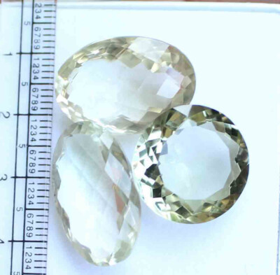 GREEN AMETHYST 15.5*21.5 MM OVAL CUT CHECKERBOARD TOP AAA ALL NATURAL 54.20 Ct