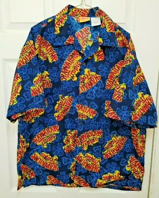 Hawaiian Tropic Men's Mens Large Shirt Button Down Aloha Hawaiian Short Sleeve