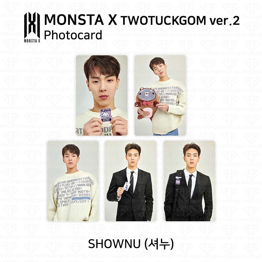 MONSTA X TWOTUCKGOM Ver2 Official Photocard Shownu Minhyuk