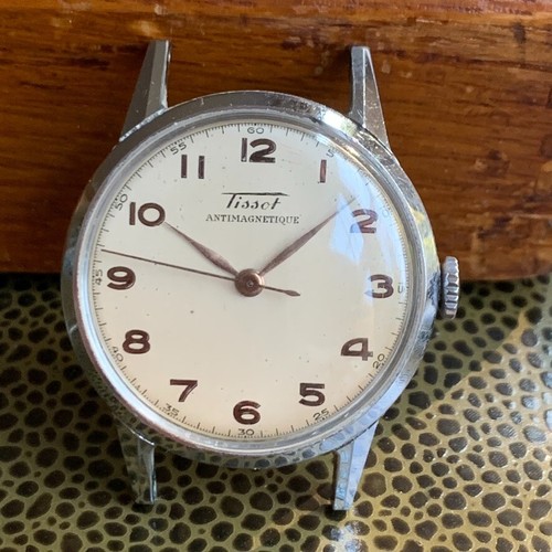 Vintage Tissot Antimagnetique Stainless Steel Manual Wind Wristwatch for Repair