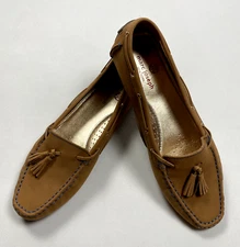 Marc Joseph Womens Prospect Park 2 Camel Moccasins Size 9 Leather Outer Inner