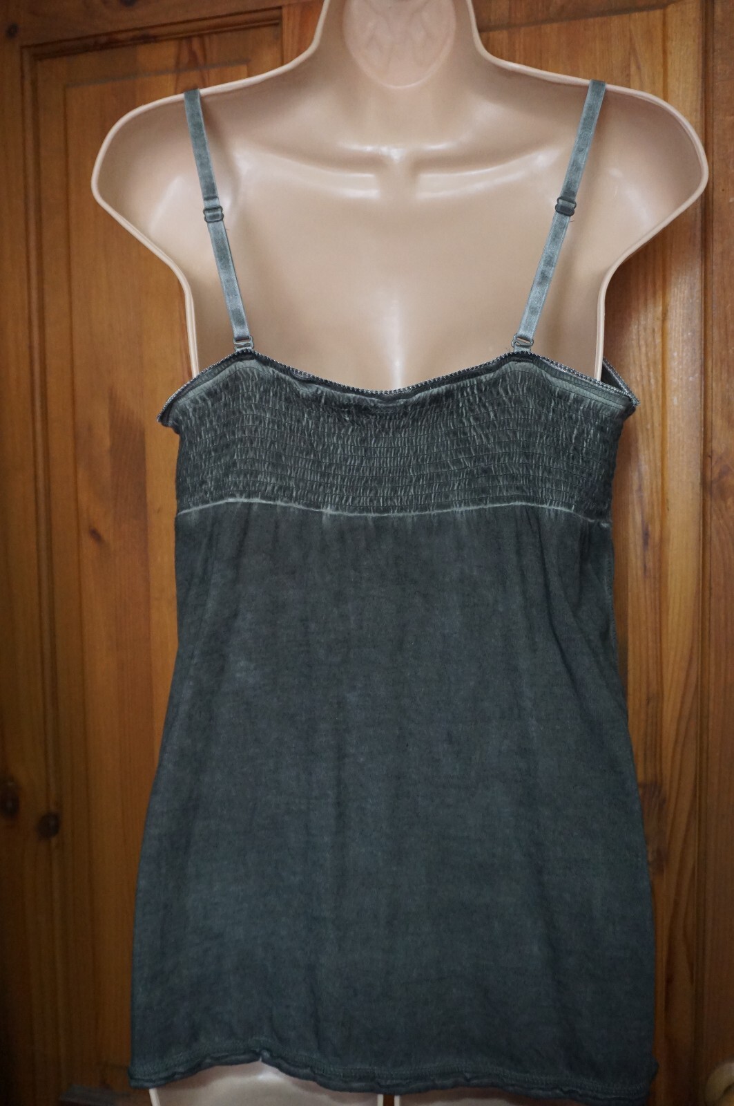 Black grey acid wash Active Wear boho festival ethnic camisole La Redoute 18/20 image 2