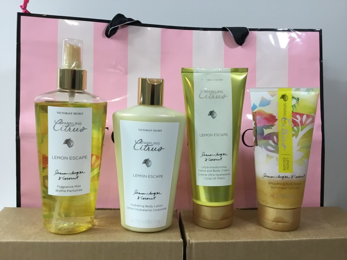 VICTORIA'S SECRET LEMON ESCAPE Body Mist Lotion Hand Cream Body