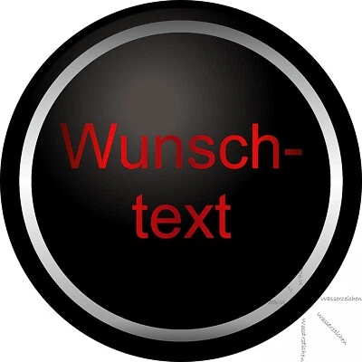 Autoaufkleber 2x Rund Wunschtext Rot Silber C59 Sticker-12cm - Bild 1 von 4